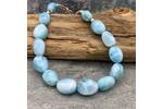 Blue Larimar and silver bracelet