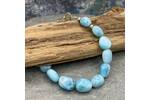 Blue Larimar and silver bracelet 2