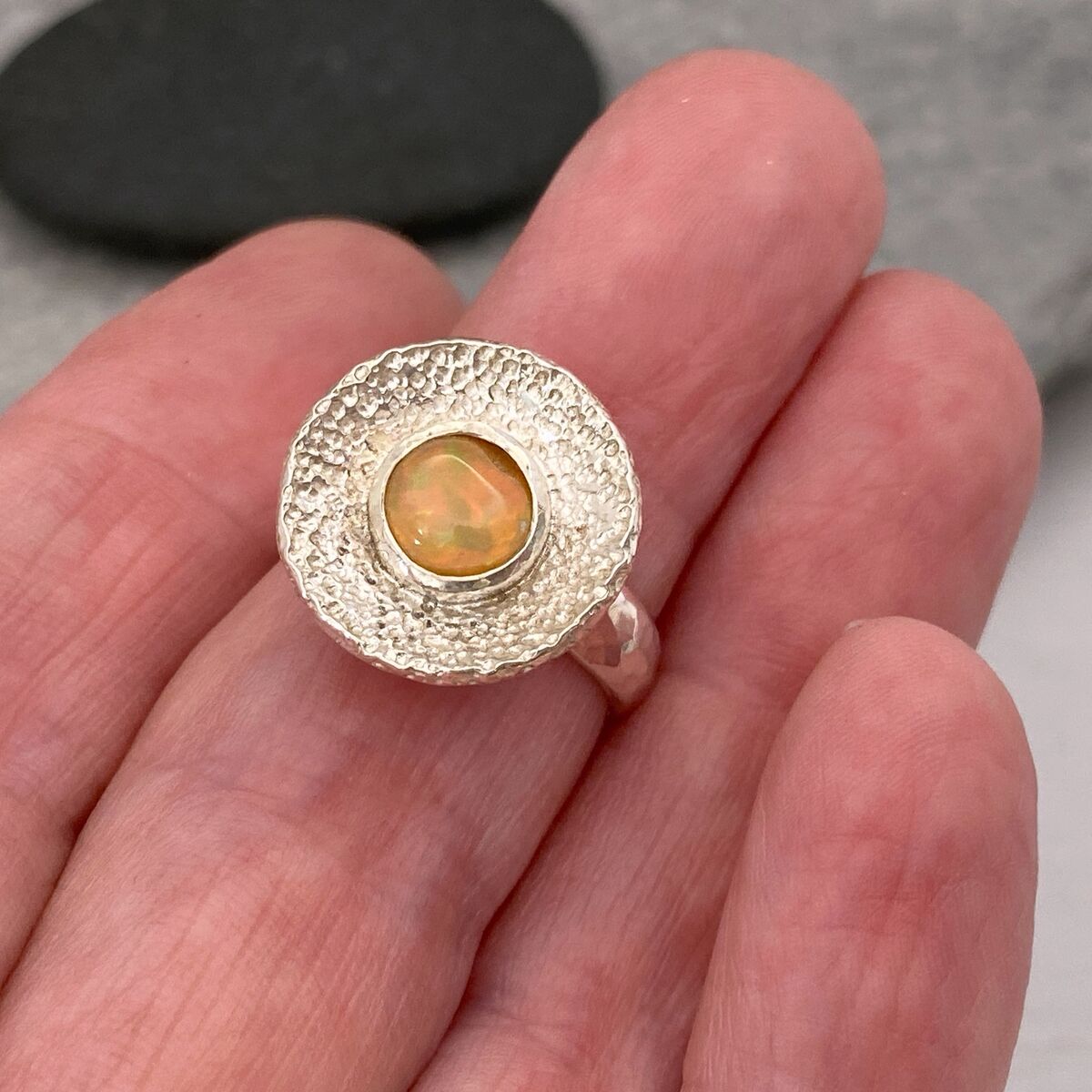 Solid Ethiopian opal ring 4