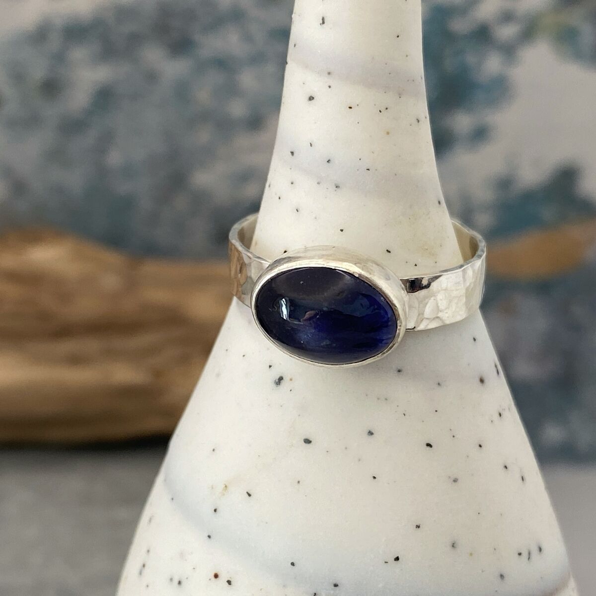 Blue gemstone ring