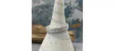 Chunky silver ring band