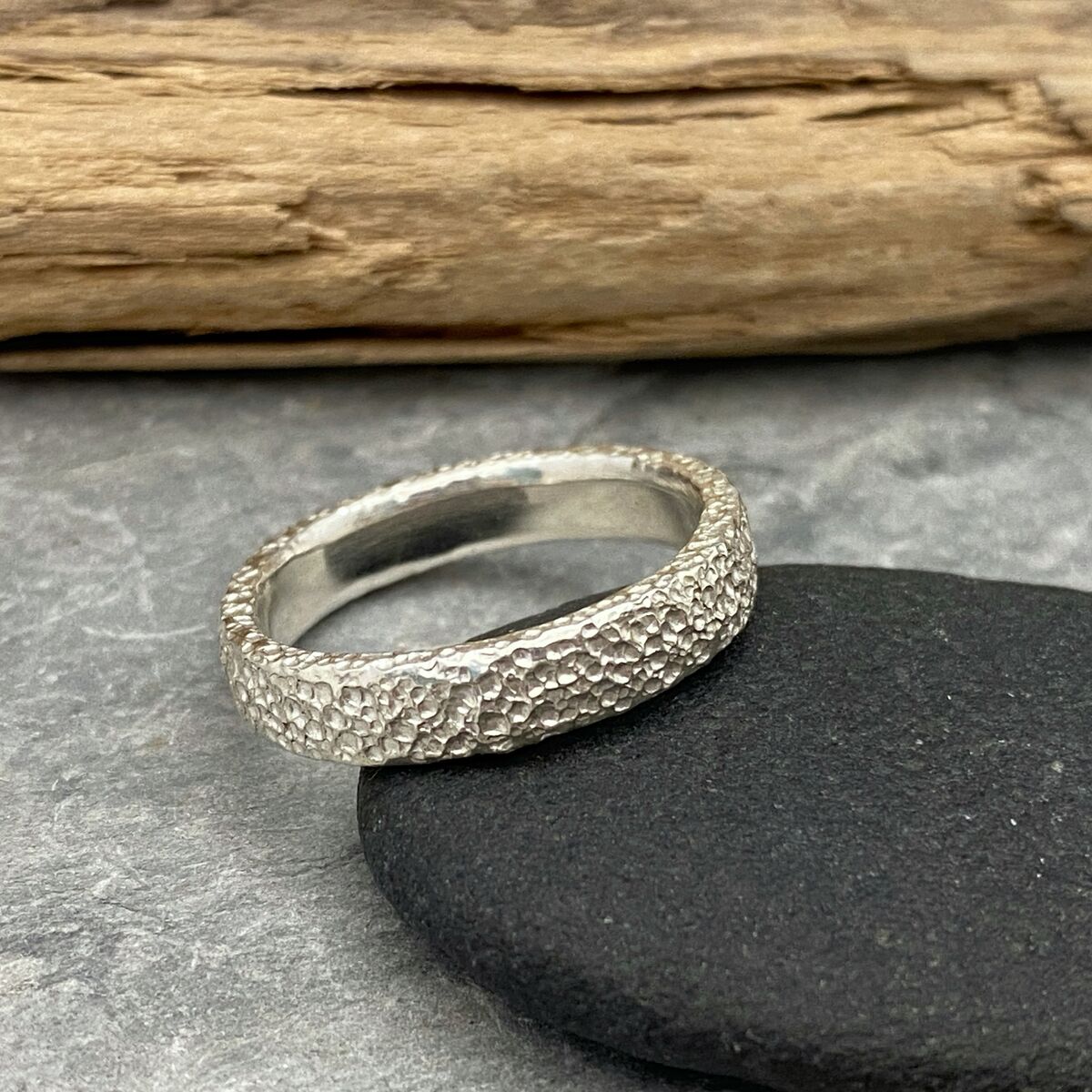 Chunky silver ring band 2