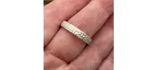 Chunky silver ring band 4