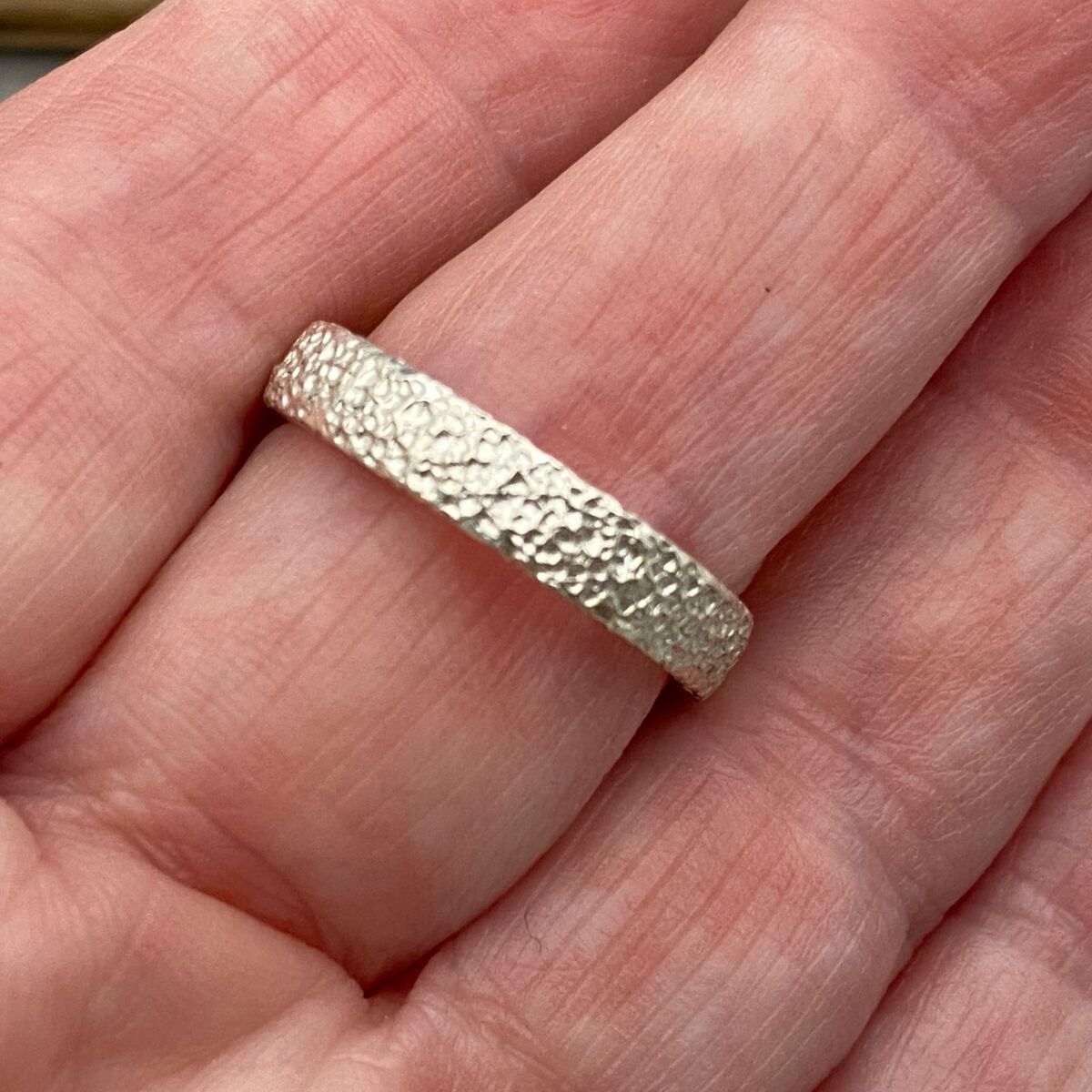 Chunky silver ring band 4