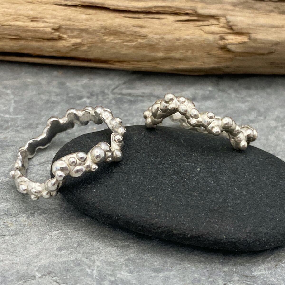 Organic granulated sea foam ring 5