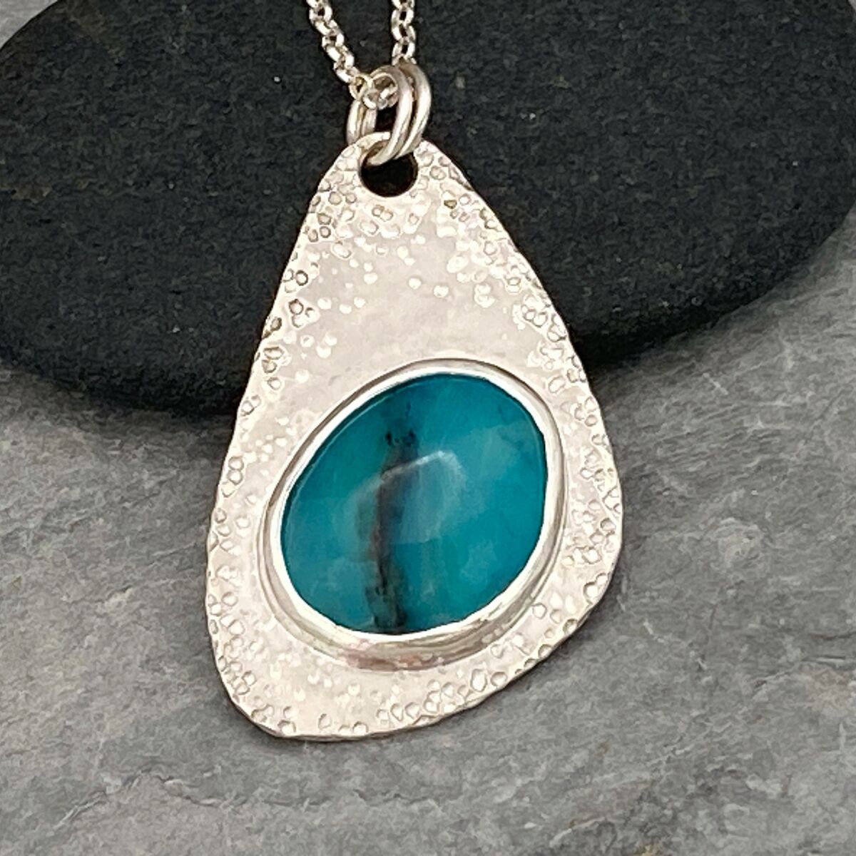 Blue Peruvian Opal pendant 3