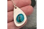 Blue Peruvian Opal pendant