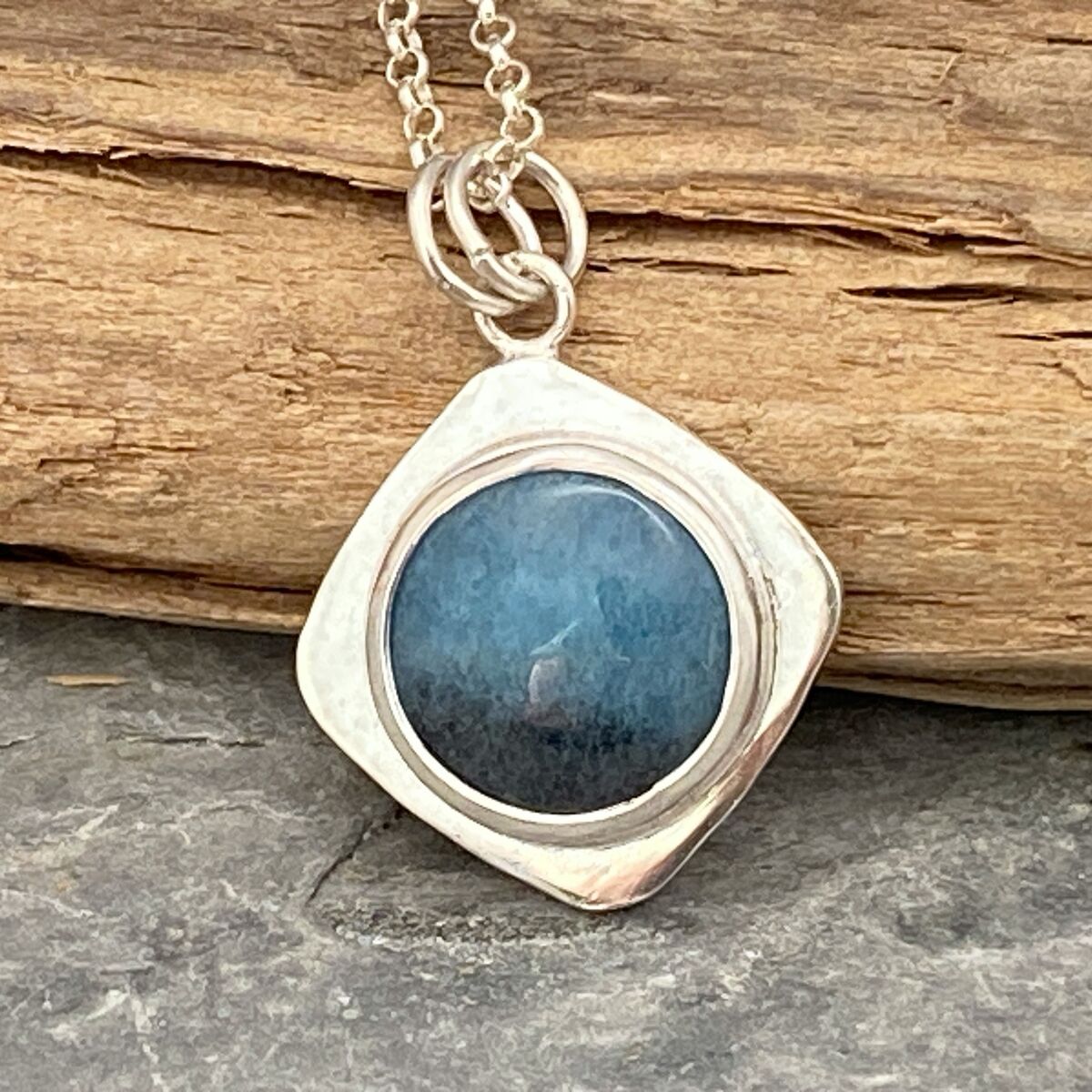 Blue Trolleite gem necklace 2