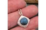 Blue Trolleite gem necklace 3