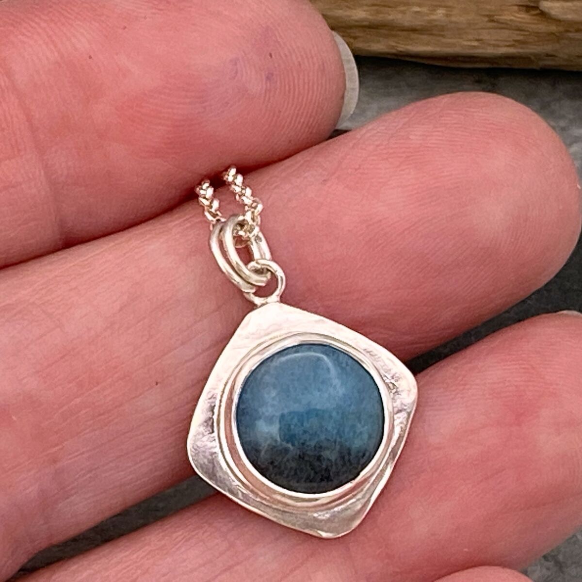 Blue Trolleite gem necklace 3
