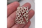 Organic silver triangular dangle earrings 3