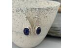 Iolite and silver droplet earrings
