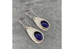 Iolite and silver droplet earrings 2