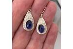 Iolite and silver droplet earrings 3