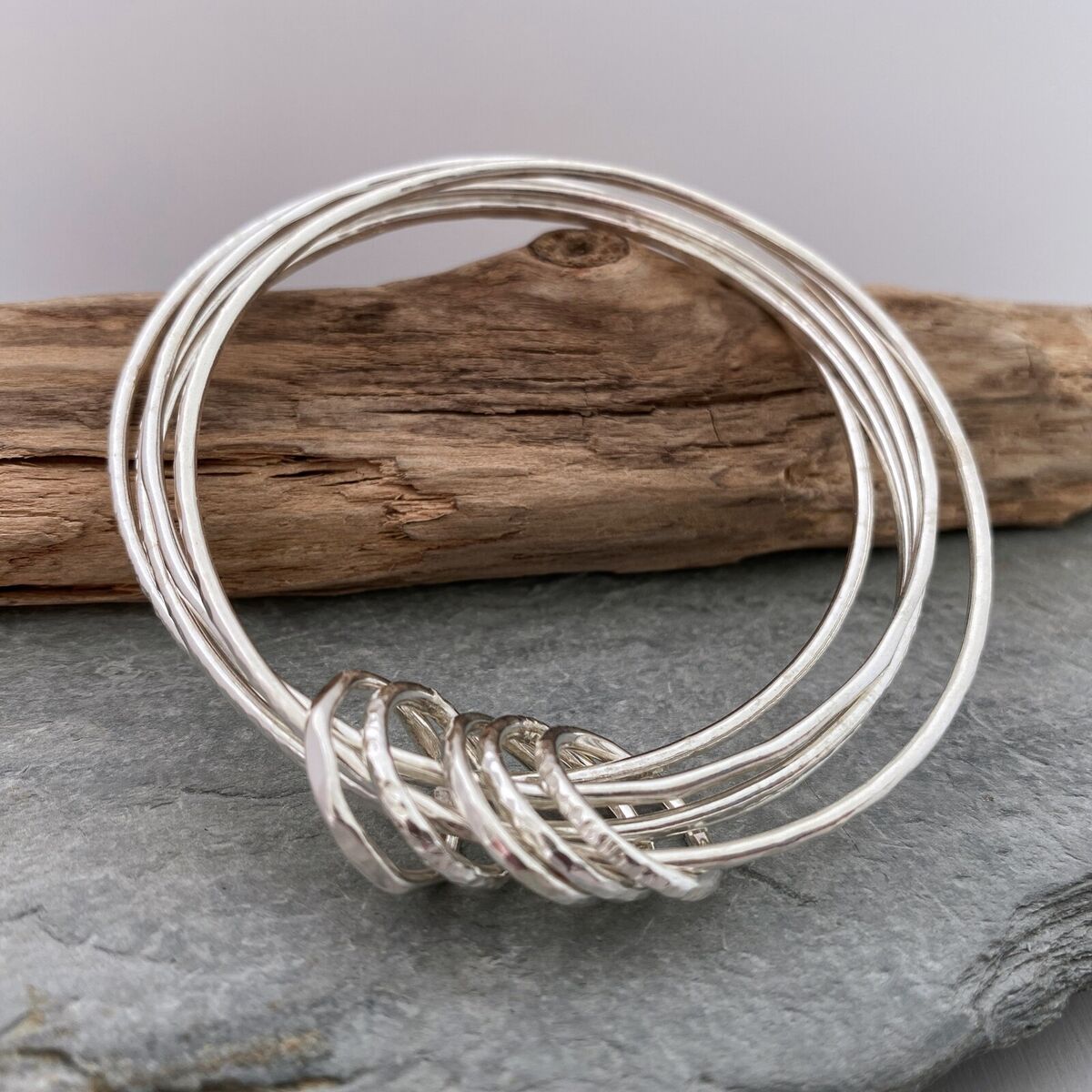 Set of five stacking bangles 5