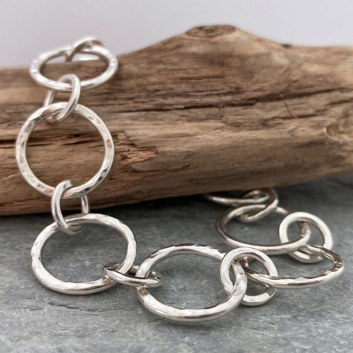 Chunky silver chain bracelet