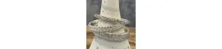 Sand patterned solid silver ring bands