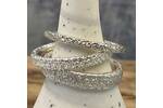 Sand patterned solid silver ring bands
