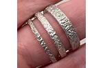 Sand patterned solid silver ring bands 2