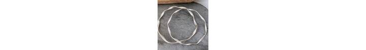 Twisted silver bangle