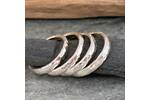 Chunky hammered silver ring