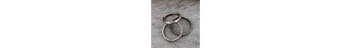 Chunky hammered silver ring 3