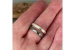 Chunky hammered silver ring 5