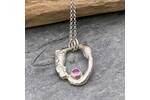 Pink sapphire necklace 3