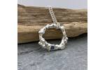 Organic silver ring necklace 2