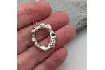 Organic silver ring necklace 3