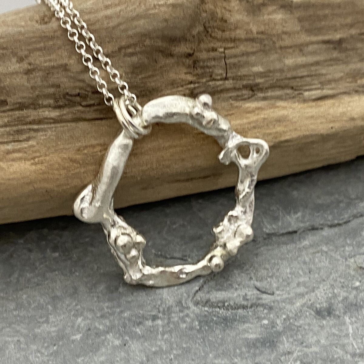 Recycled silver pendant 3