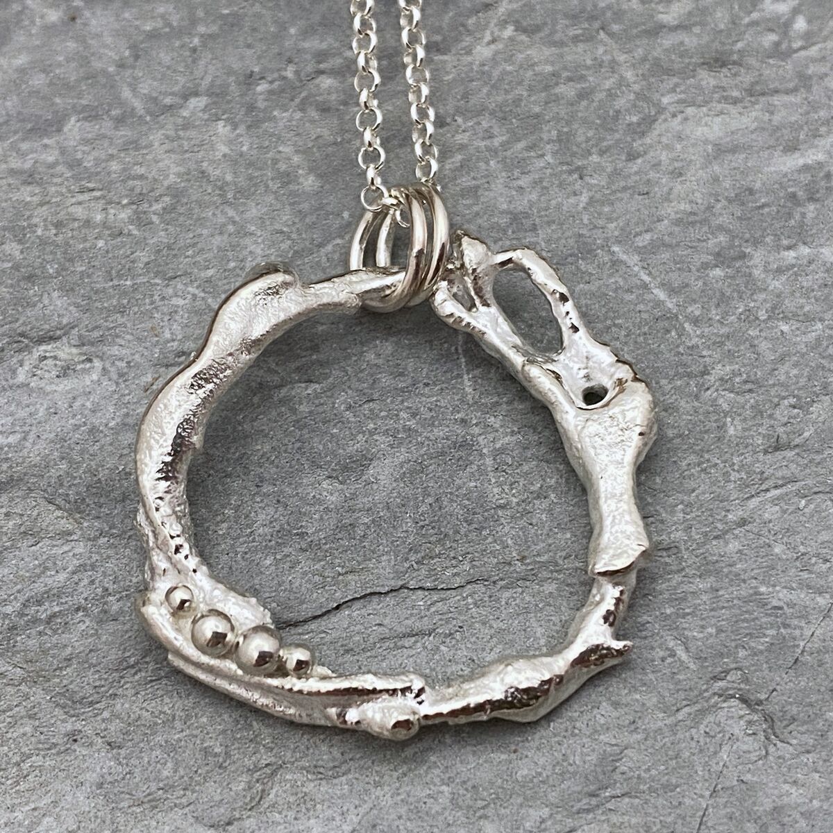 Recycled silver necklace 4